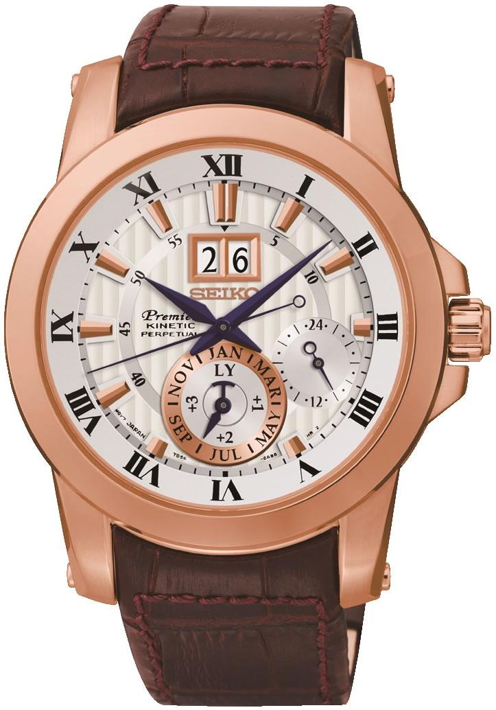 Seiko SNP096P Takvimli 41 mm Kahverengi Deri Kordon Analog Kol Saati