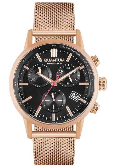 Quantum ADG828.450 Takvimli 42 mm Rose Gold Çelik Kordon Analog Erkek Kol Saati