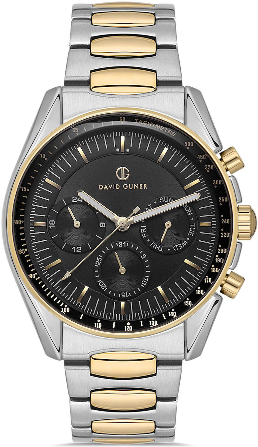 David Guner DG-8670GA-D2 Takvimli 42 mm Metal Kordon Analog Kol Saati