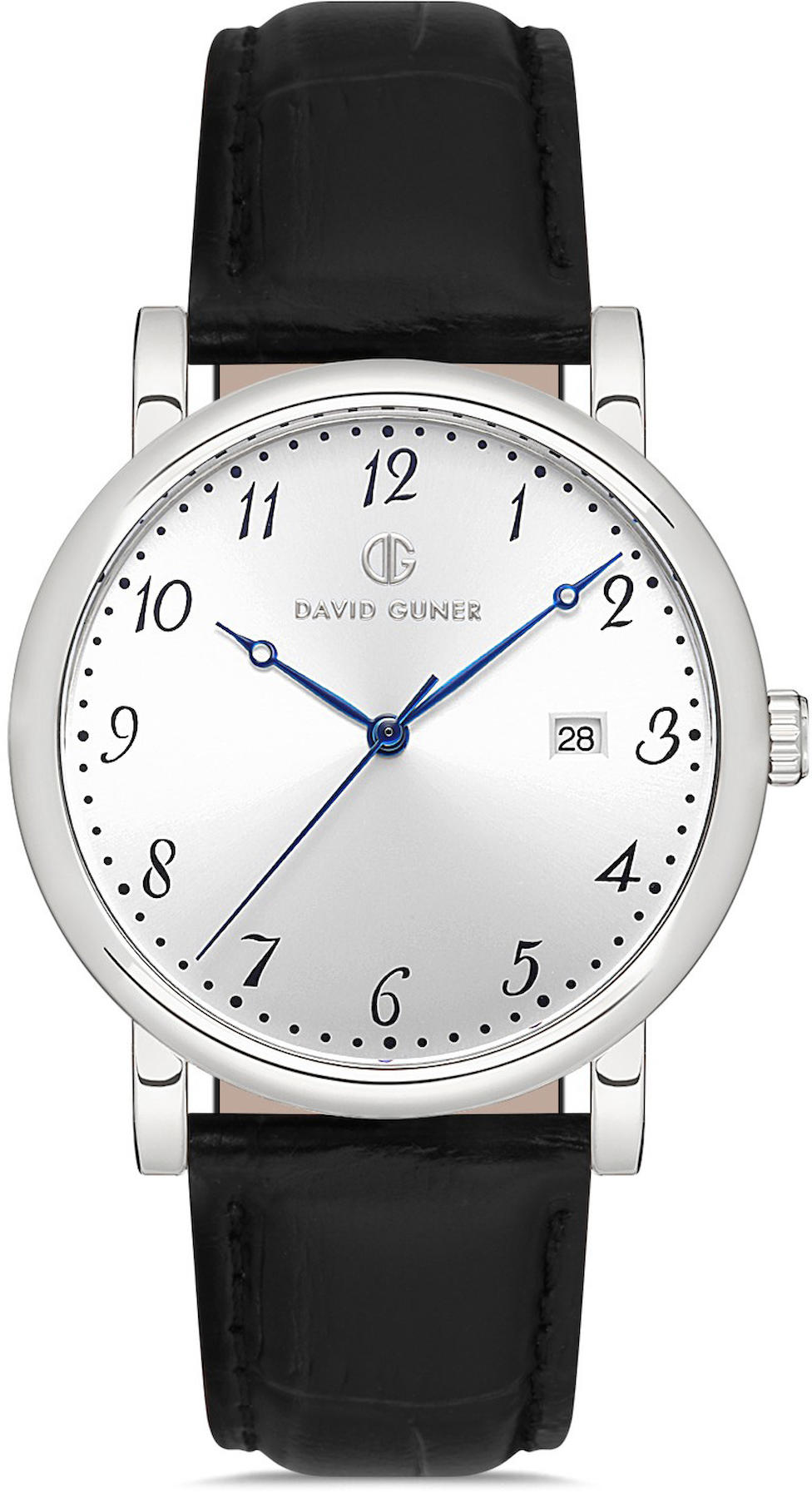 David Guner DG-8671GB-J1 Takvimli 42 mm Siyah Metal Kordon Analog Kol Saati