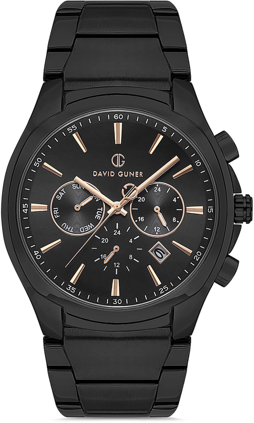 David Guner DG-8395GA-G2 Takvimli 42 mm Çelik Kordon Analog Kol Saati