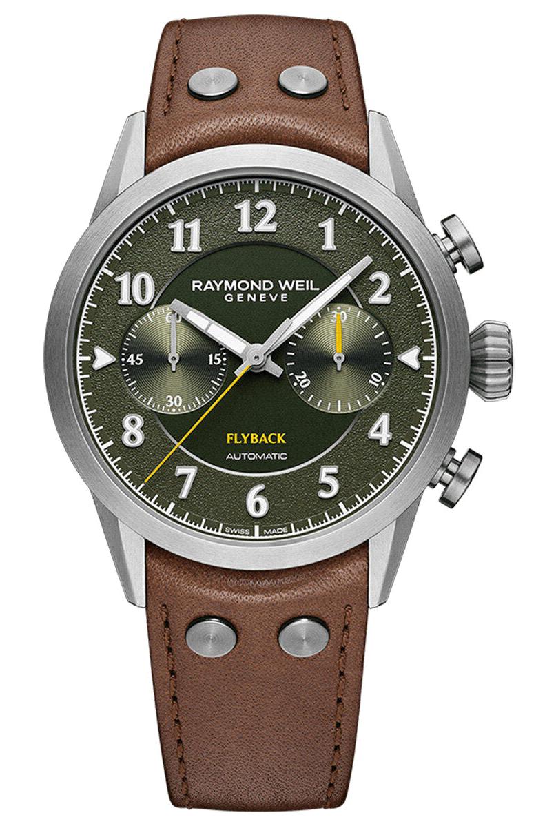 Raymond Weil RW7783TIC05520 Takvimli 42 mm Kahverengi Deri Kordon Analog Erkek Kol Saati