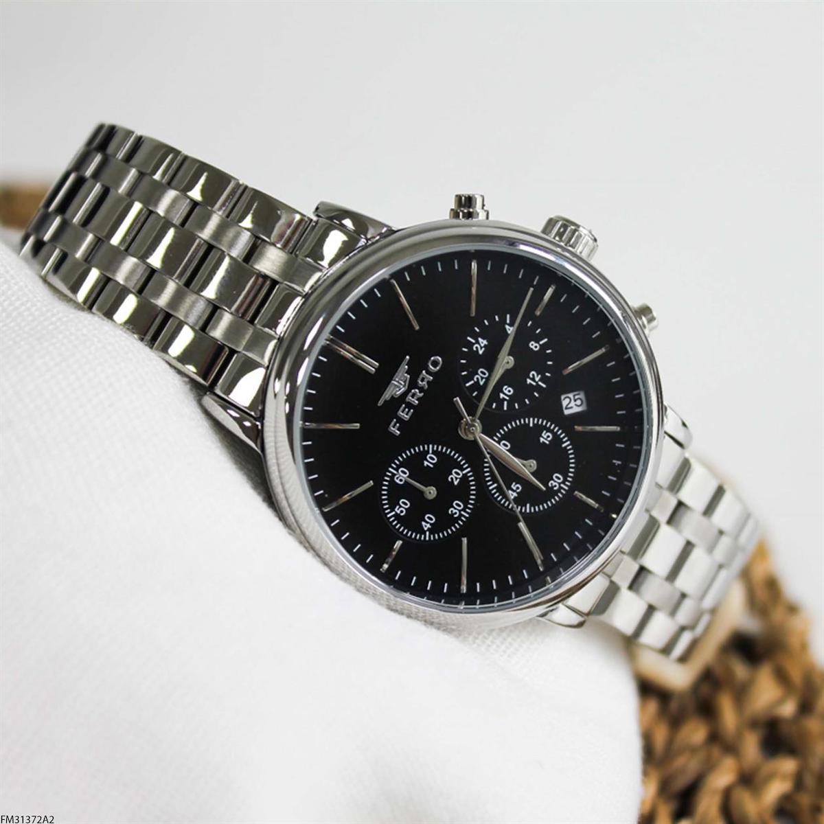 Ferro FM31372A2 Takvimli 41 mm Çelik Kordon Analog Erkek Kol Saati