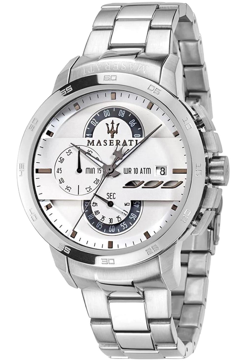 Maserati R8873619004 Takvimli 45 mm Çelik Kordon Analog Erkek Kol Saati