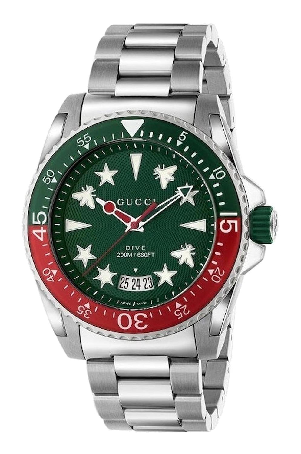 Gucci YA136222 Takvimli 45 mm Çelik Kordon Analog Erkek Kol Saati