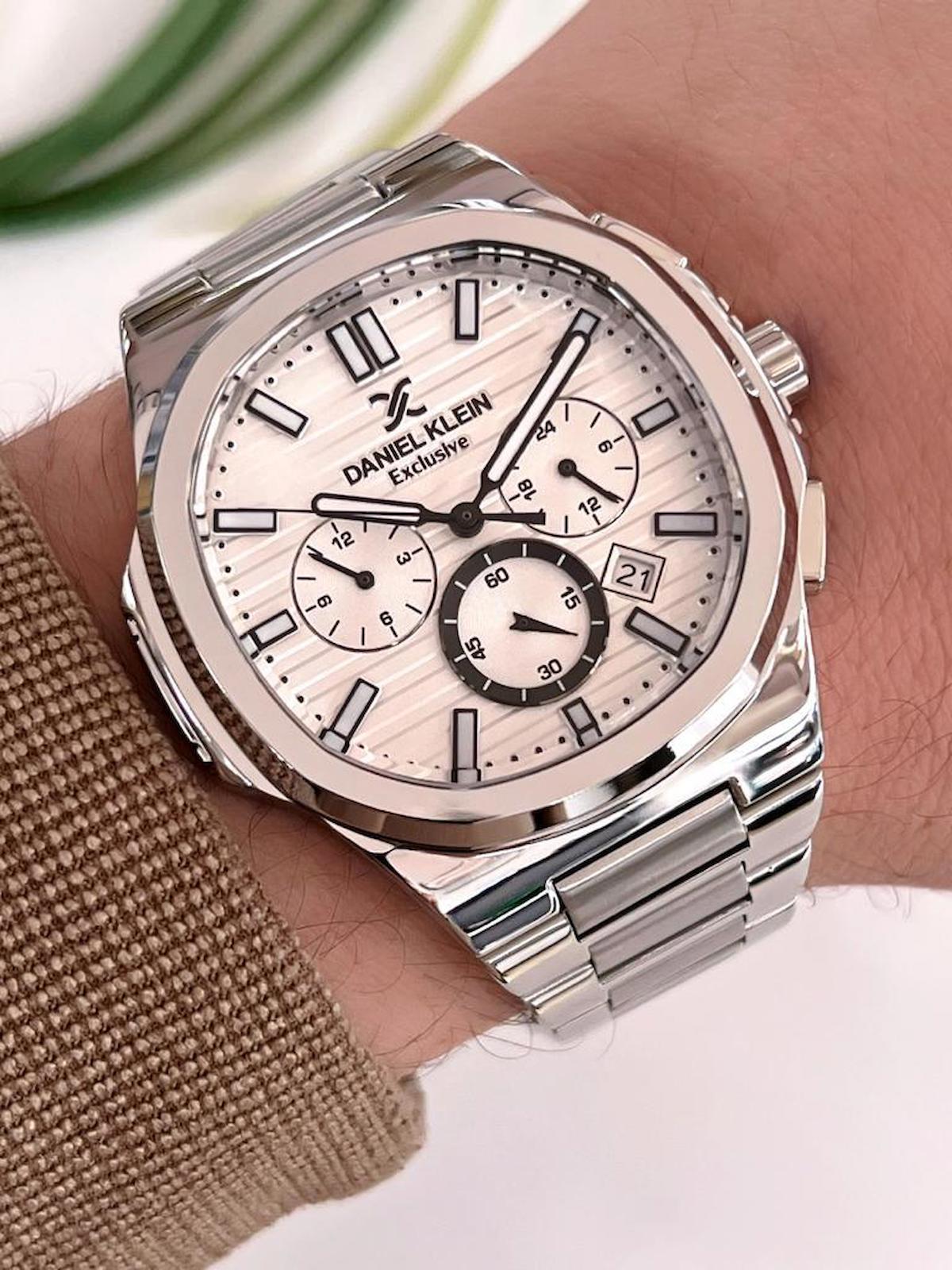 Daniel Klein EDKE.1.13614-1 Takvimli 42 mm Çelik Kordon Analog Erkek Kol Saati