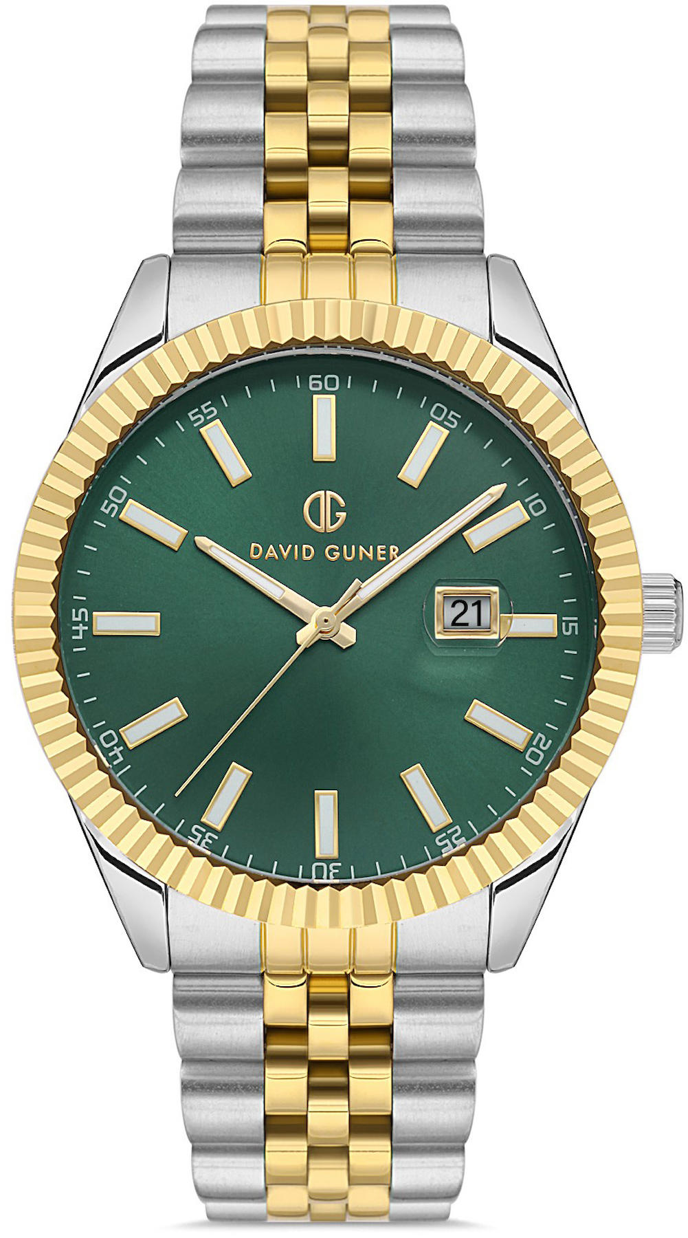 David Guner DG-8626GA-D10 Takvimli 42 mm Metal Kordon Analog Kol Saati