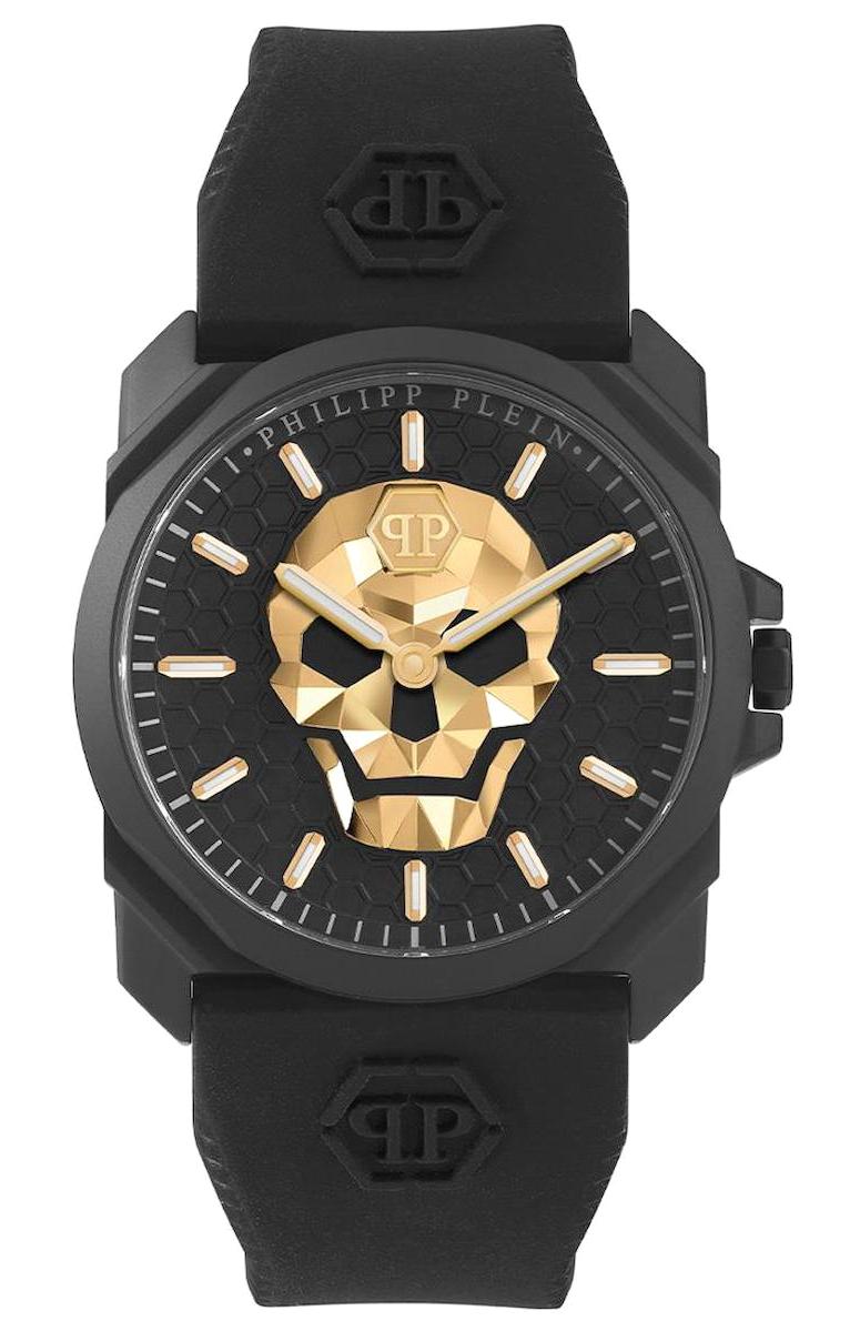 Philipp Plein PWLAA0322 Takvimli 40 mm Siyah Silikon Kordon Analog Erkek Kol Saati