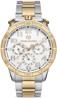 Sergio Tacchini ST.1.10184.2 Takvimli 42 mm Altın-Çelik Kordon Analog Kol Saati