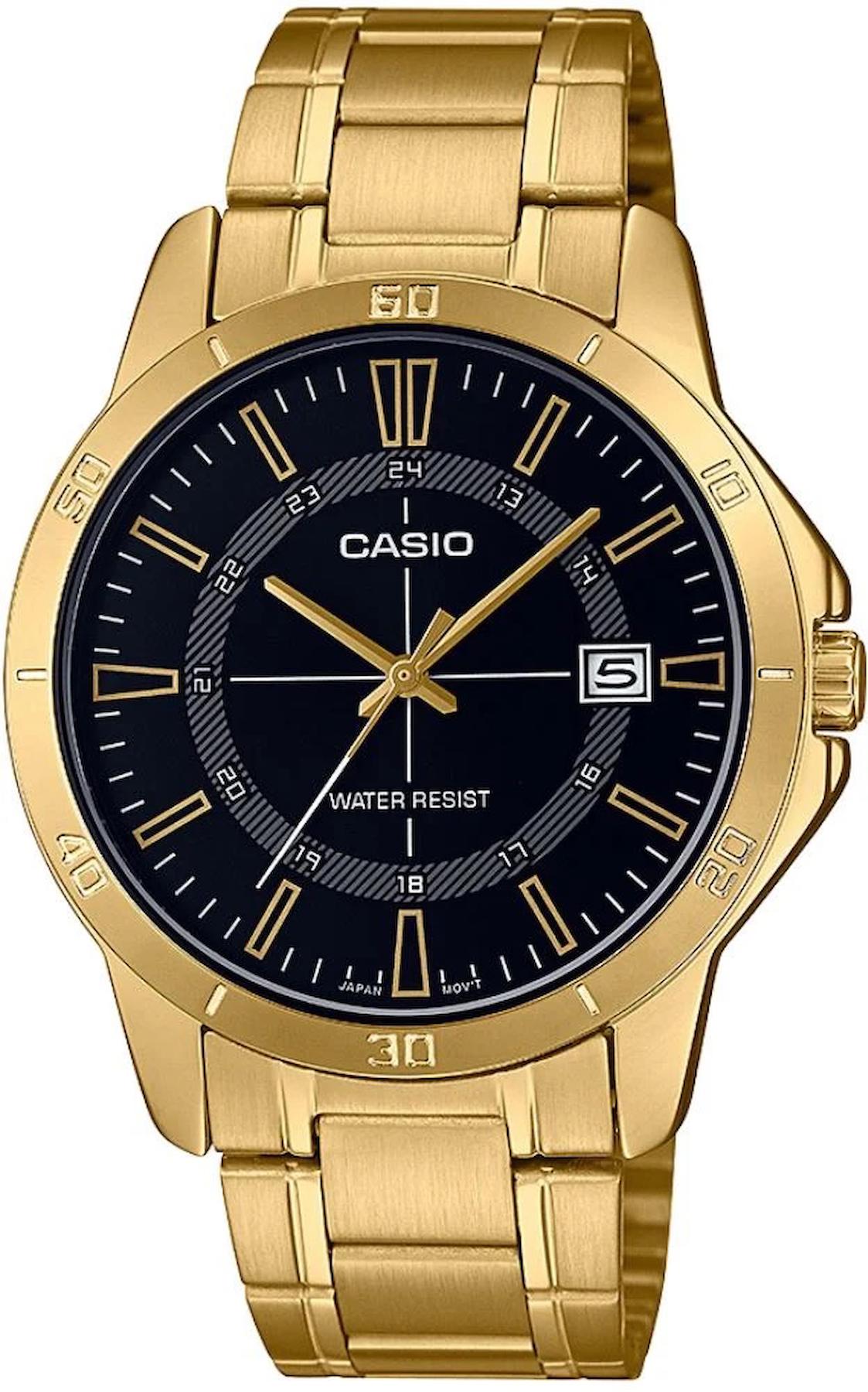 Casio MTP-V004G-1CUDF Takvimli 42 mm Altın Çelik Kordon Analog Erkek Kol Saati
