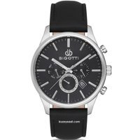 Bigotti BG.1.10155.2 Takvimli 43 mm Siyah Çelik Kordon Analog Erkek Kol Saati
