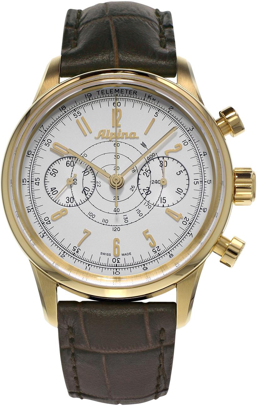Alpina AL860S4H5 Takvimli 42 mm Kahverengi Deri Kordon Analog Kol Saati