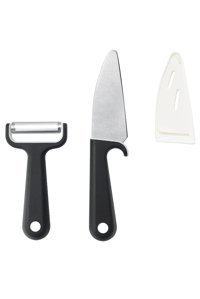 IKEA Smabıt Çocuk Soyacak Ve Bıçak Seti, Siyah-beyaz