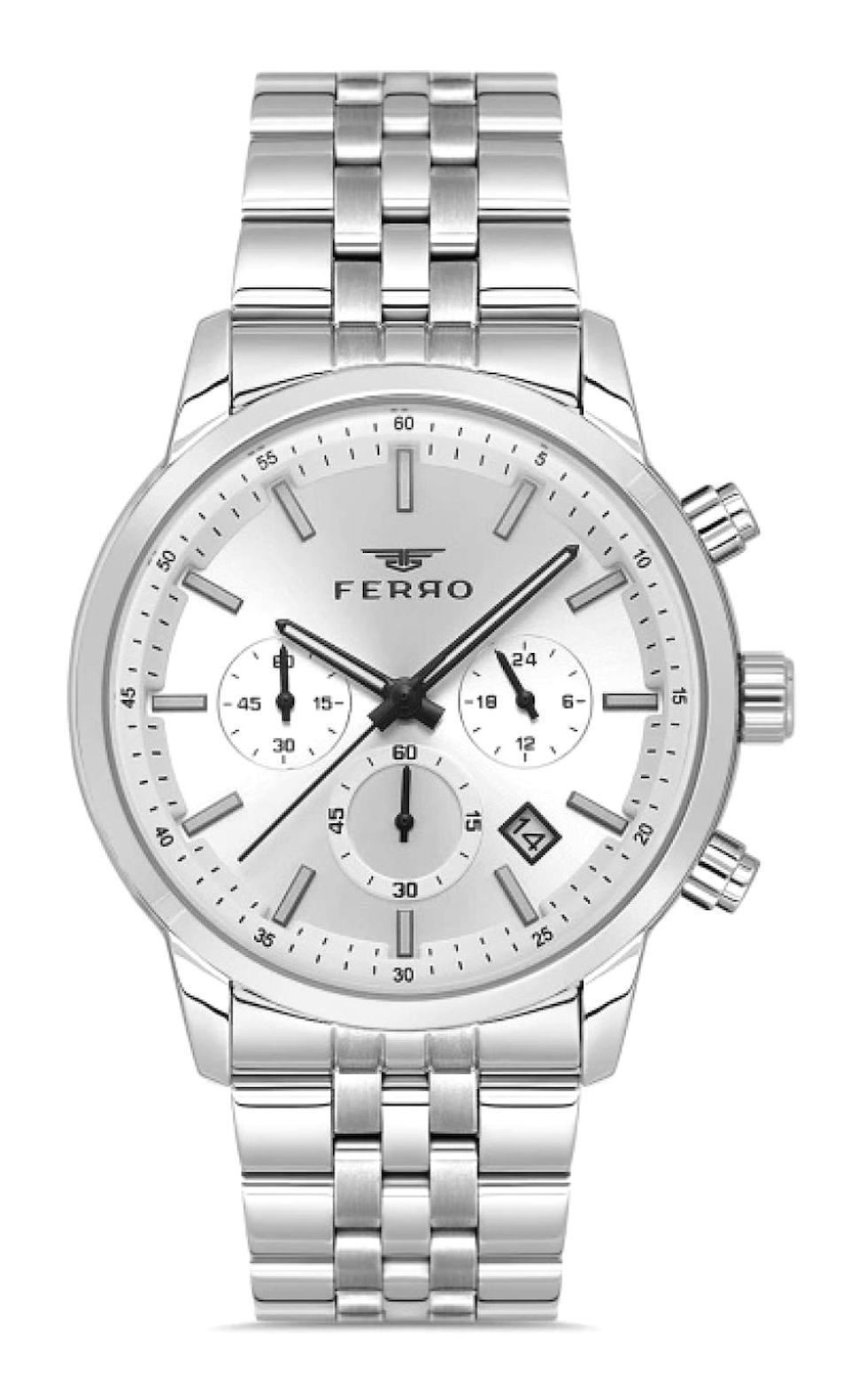 Ferro FM31369A-A Takvimli 43 mm Çelik Kordon Analog Erkek Kol Saati