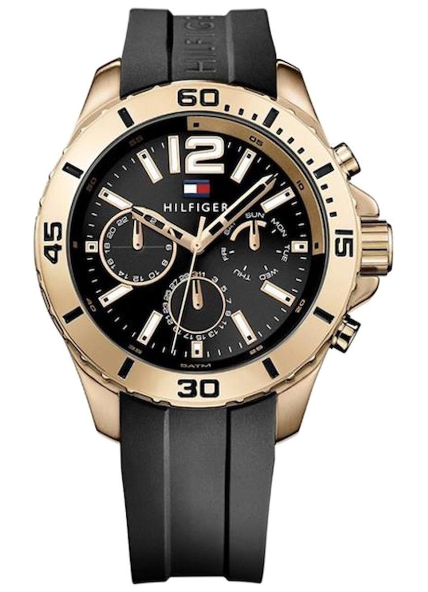 Tommy Hilfiger TH1791145 Takvimli 45 mm Siyah Silikon Kordon Analog Erkek Kol Saati