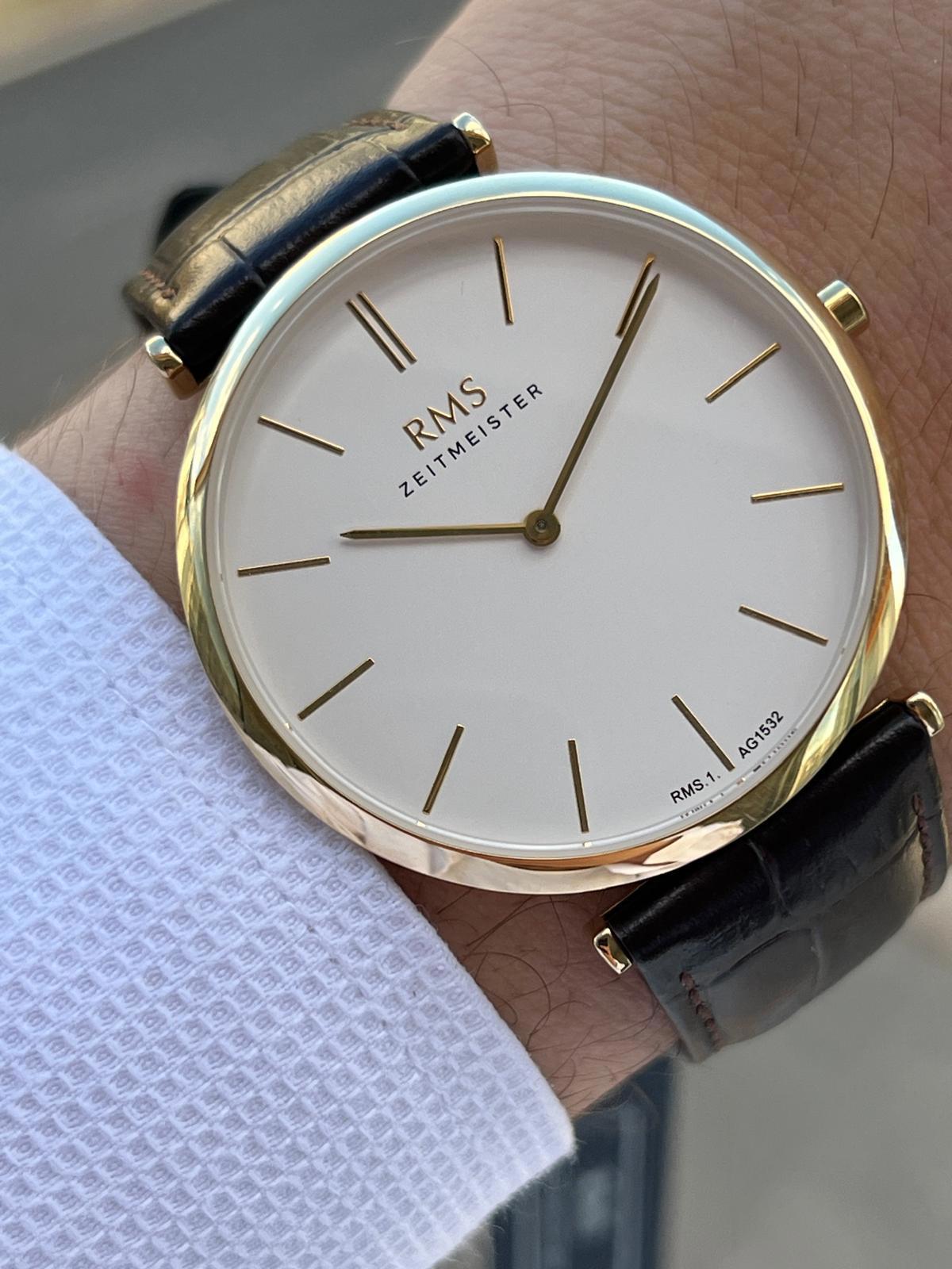 Romanson AG1532.04 50 mm Kahverengi Deri Kordon Analog Erkek Kol Saati