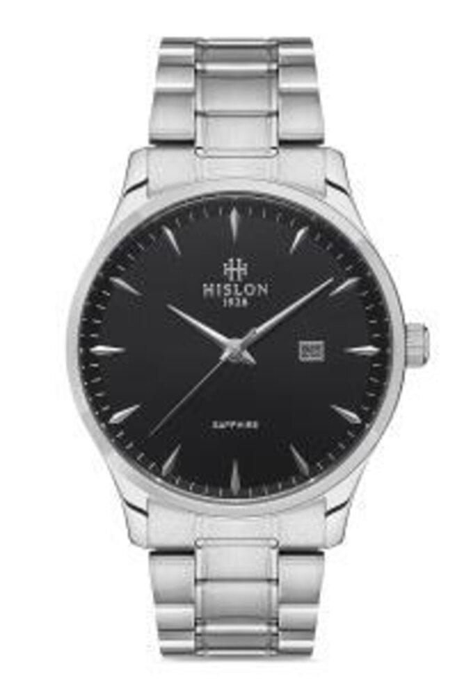 Hislon QL119T-09SG Takvimli Metal Kordon Analog Kol Saati