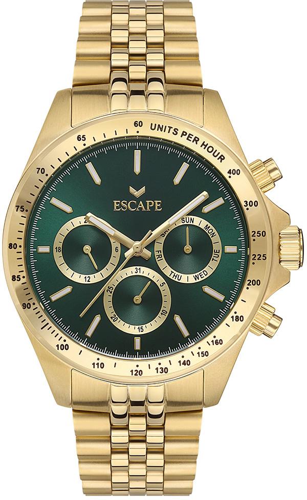 Escape ESCP102107 Takvimli Altın Çelik Kordon Analog Erkek Kol Saati