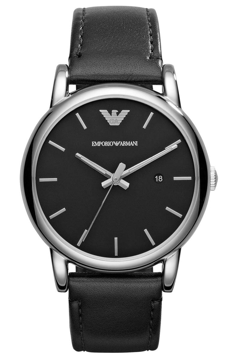 Emporio Armani AR1692 Takvimli 41 mm Siyah Deri Kordon Analog Erkek Kol Saati