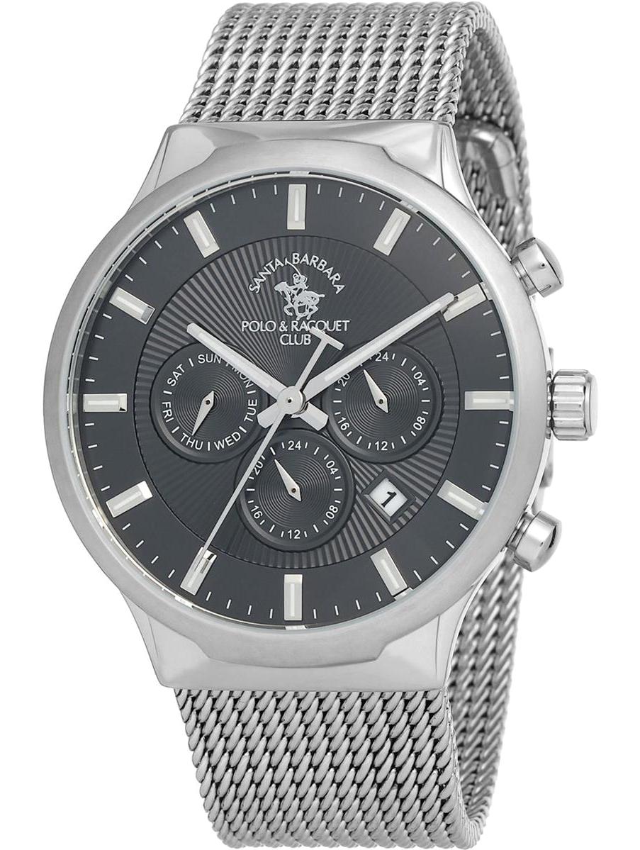 Santa Barbara Polo & Racquet Club SB.1.10076.2 Takvimli Metal Kordon Analog Erkek Kol Saati