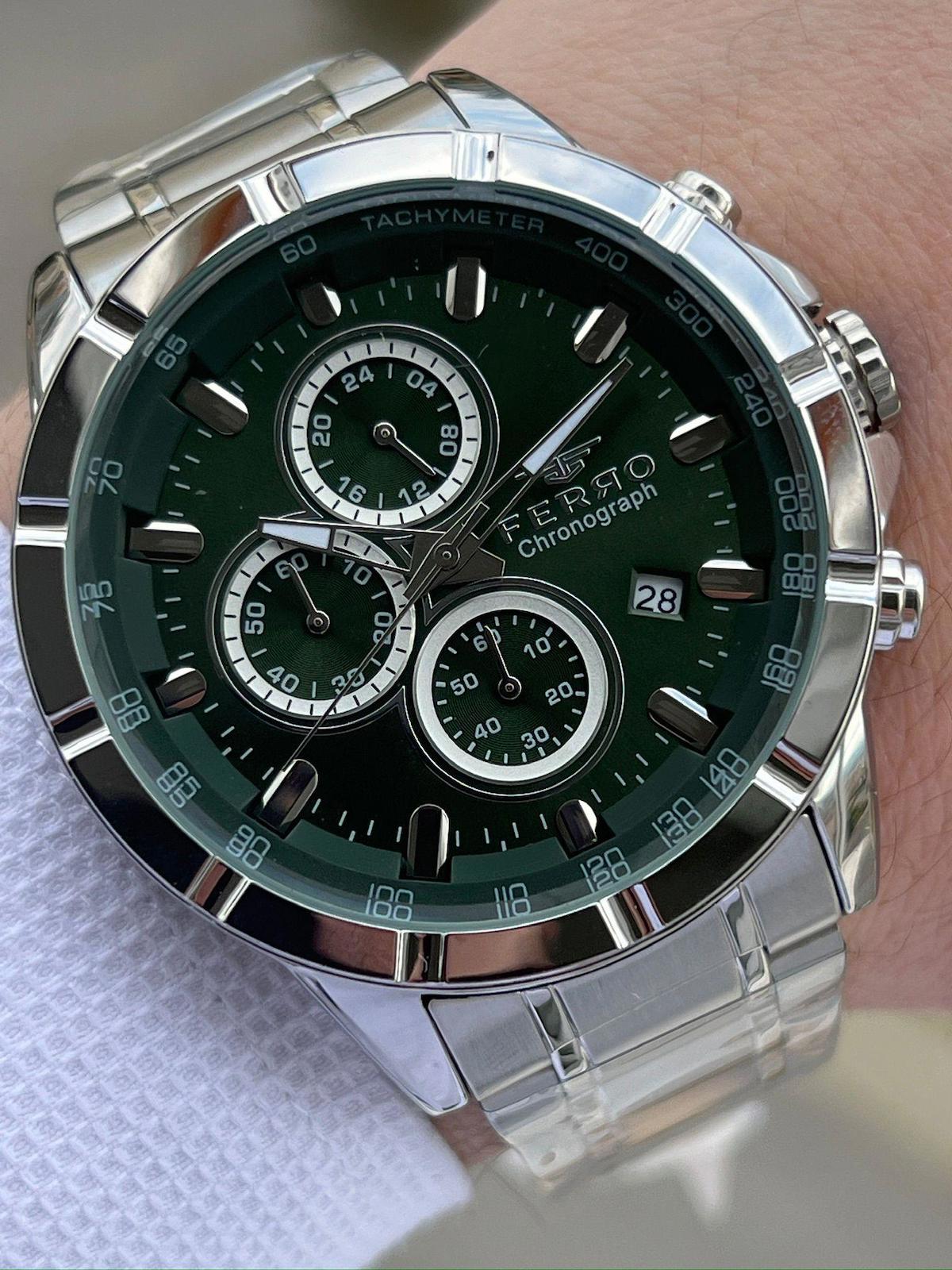 Ferro EFM31456-A6 Su Geçirmez Takvimli 44 mm Çelik Kordon Analog Erkek Kol Saati