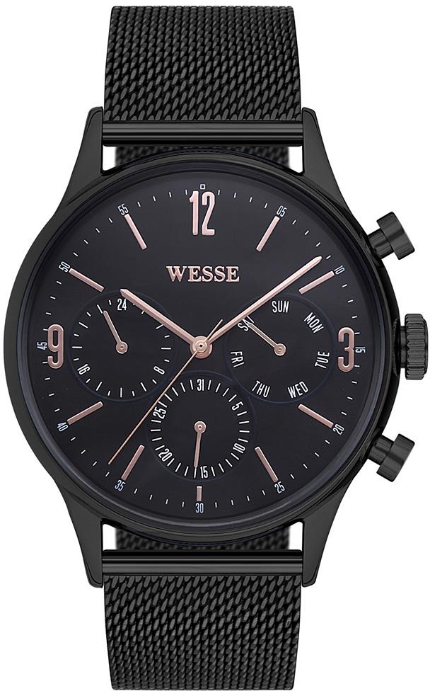 Wesse WWG800303MA Siyah Çelik Kordon Analog Kol Saati