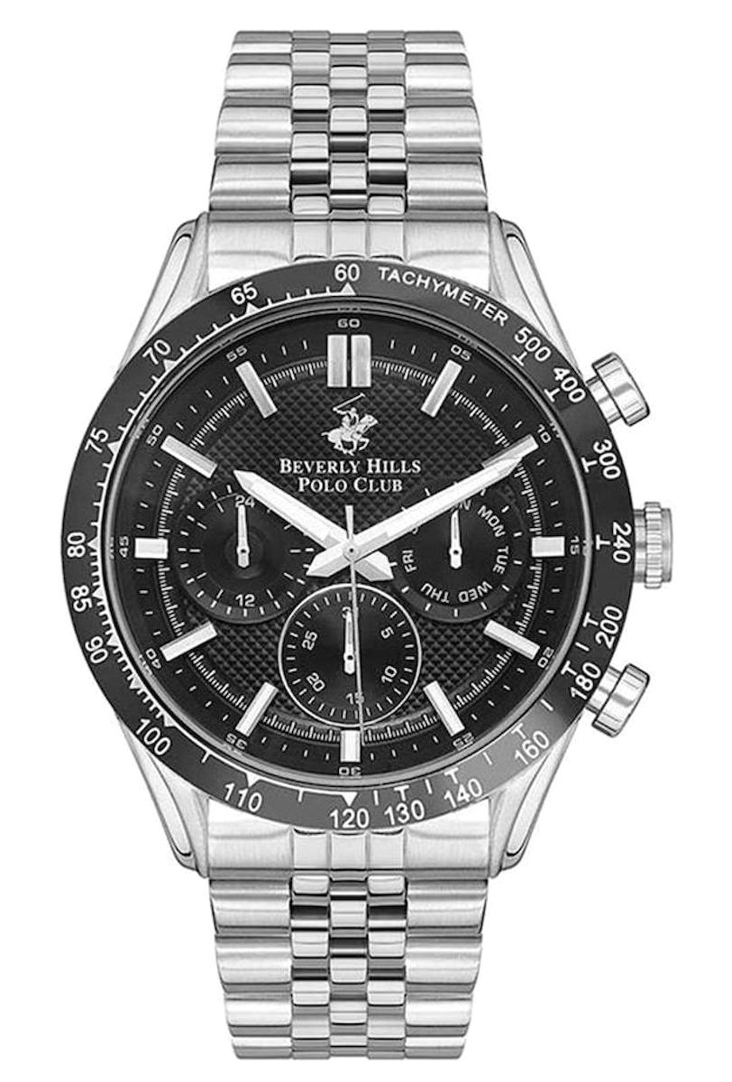 Beverly Hills Polo Club BP3316X650 Takvimli 48 mm Çelik Kordon Analog Erkek Kol Saati