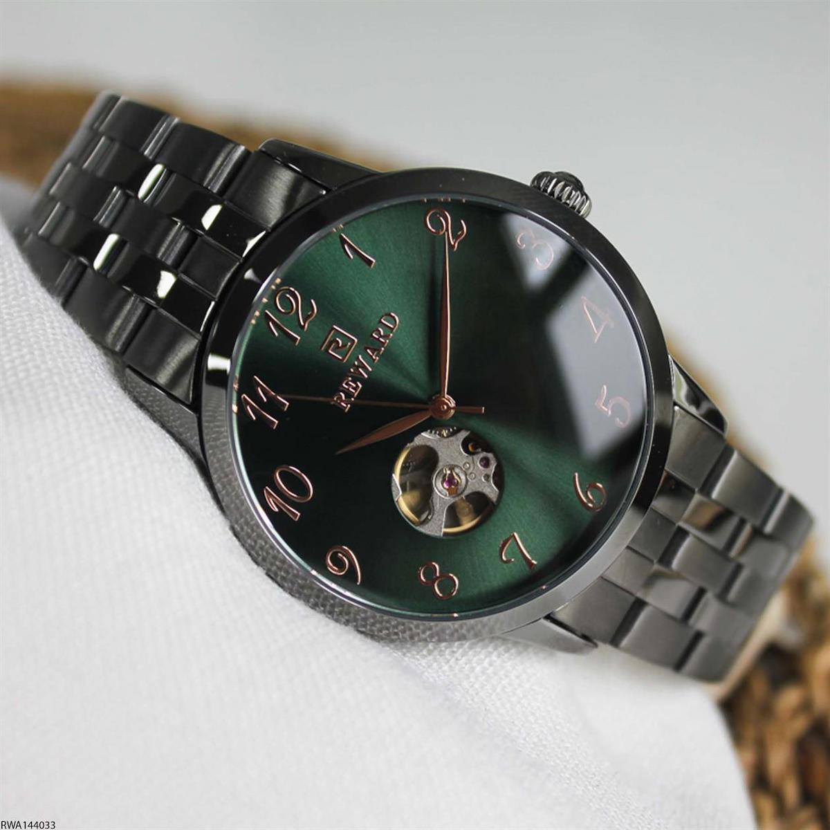 Reward RWA144033 42 mm Füme Çelik Kordon Analog Erkek Kol Saati