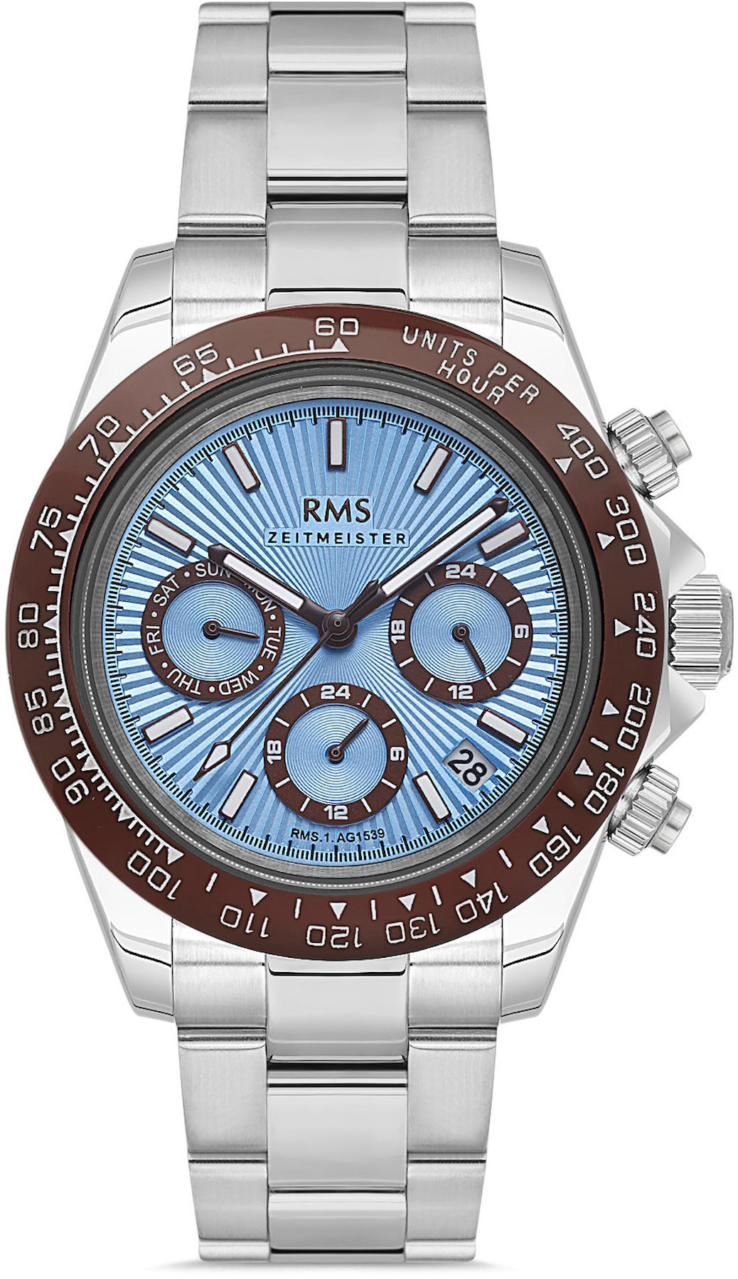 Romanson RMS.1.AG1539.07 Takvimli 41 mm Çelik Kordon Analog Kol Saati