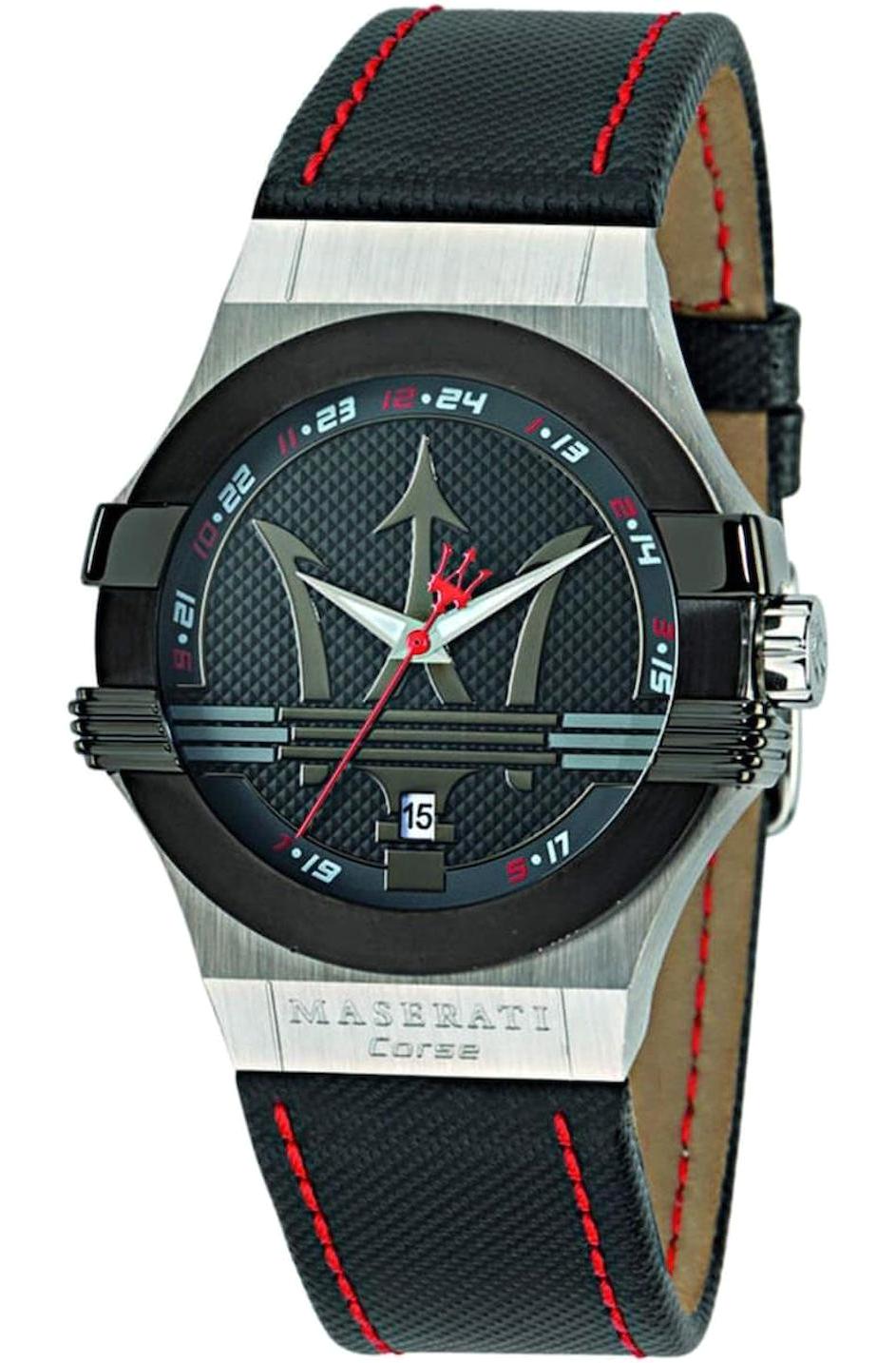 Maserati R8851108001 Takvimli 42 mm Siyah Deri Kordon Analog Erkek Kol Saati