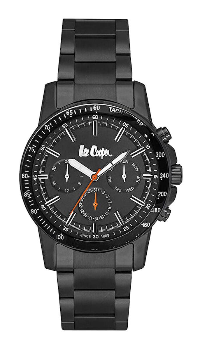 Lee Cooper LC06882.650 Takvimli Siyah Çelik Kordon Analog Erkek Kol Saati