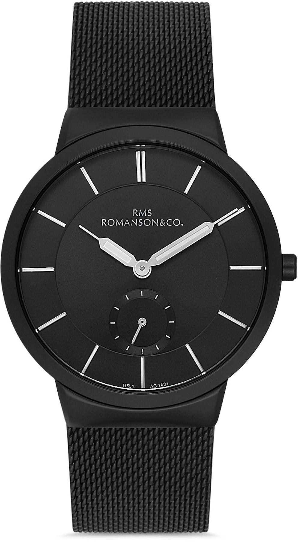Romanson GR.1.AG1401.06 42 mm Siyah Hasır Kordon Analog Kol Saati