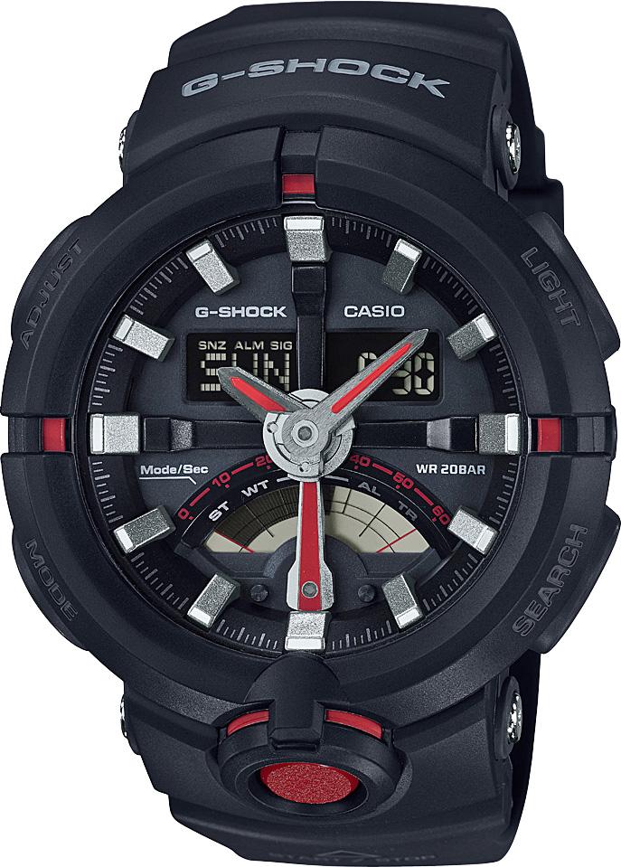 Casio GA-500-1A4 Takvimli 50 mm Lacivert Silikon Kordon Analog Kol Saati