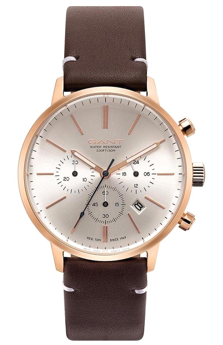 Gant GT076003 Takvimli 41-45 mm Kahverengi Deri Kordon Analog Erkek Kol Saati