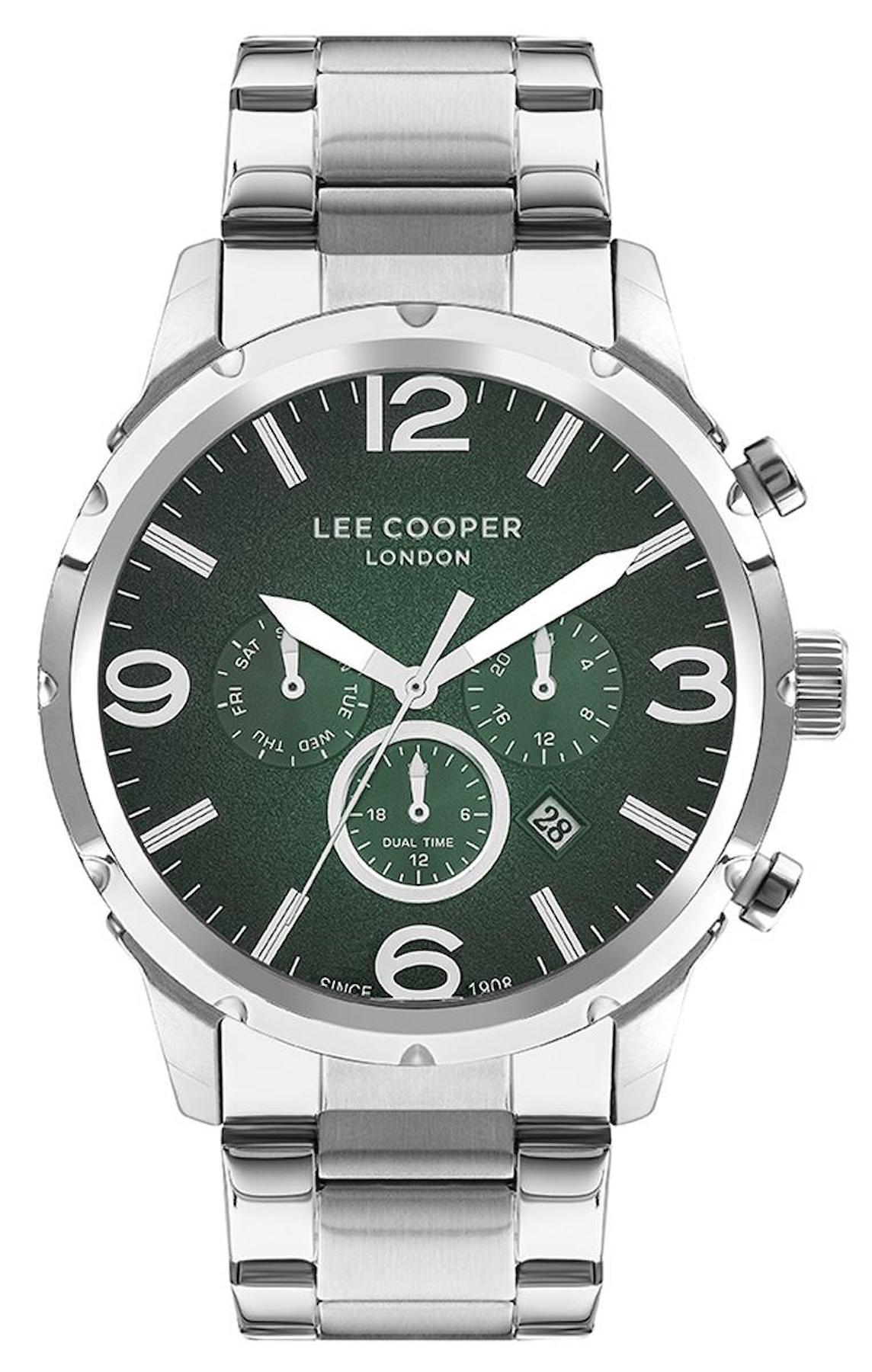 Lee Cooper LC07672.370 Takvimli Metal Kordon Analog Erkek Kol Saati