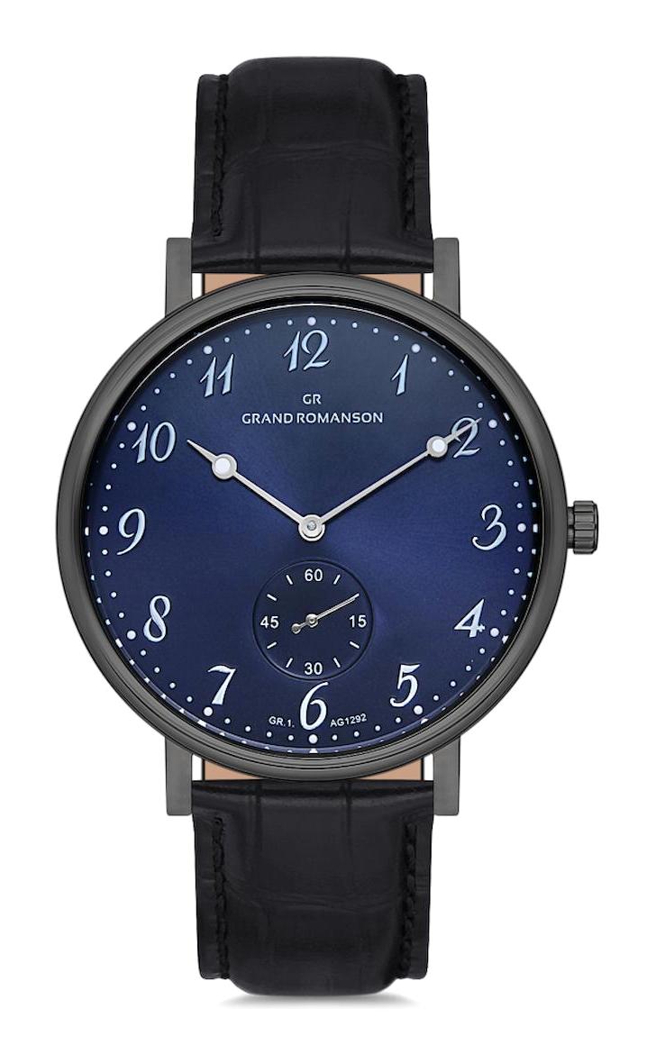 Romanson GR.1.AG1292.07 42 mm Siyah Deri Kordon Analog Erkek Kol Saati