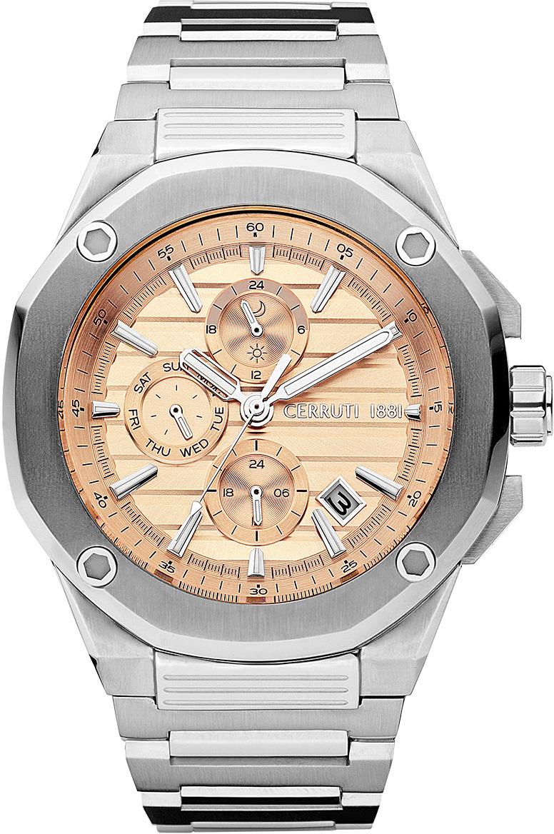 Cerruti 1881 CIWGK2206912 Takvimli 45 mm Çelik Kordon Analog Erkek Kol Saati