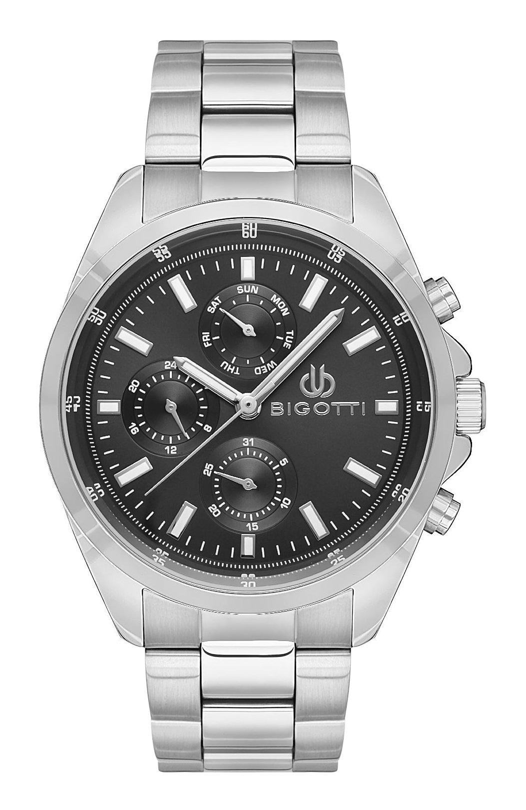 Bigotti BG.1.10470.1 Takvimli 44 mm Çelik Kordon Analog Erkek Kol Saati