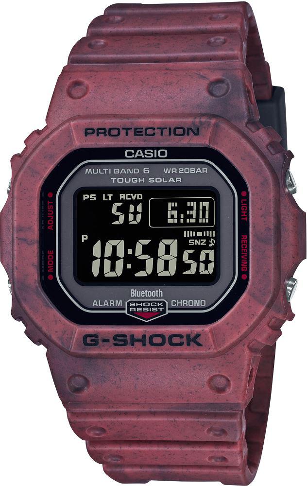 Casio GW-B5600SL-4D Takvimli 43 mm Mor Silikon Kordon Analog Kol Saati