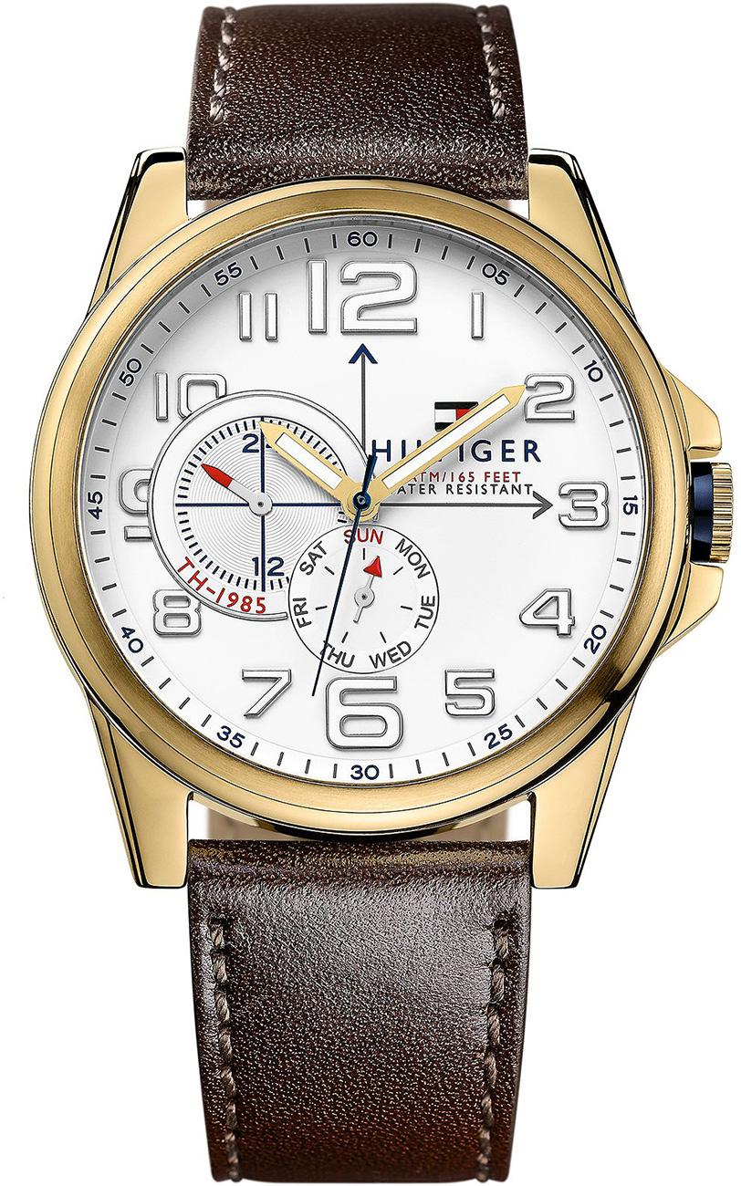 Tommy Hilfiger TH1791003 Takvimli 44 mm Kahverengi Deri Kordon Analog Kol Saati