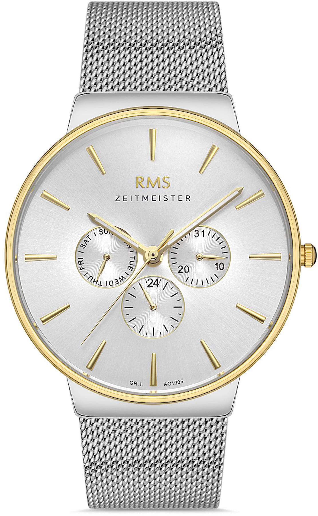 Romanson RMS.1.AG1005.16 Takvimli 42 mm Çelik Kordon Analog Kol Saati