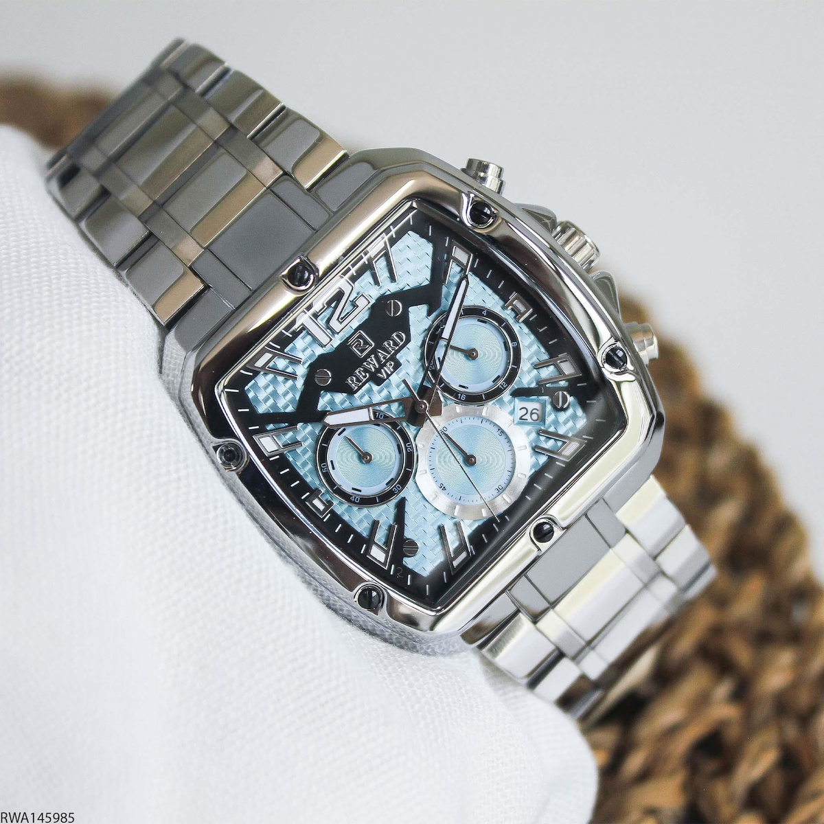 Reward RWA145985 Takvimli 43 mm Çelik Kordon Analog Erkek Kol Saati