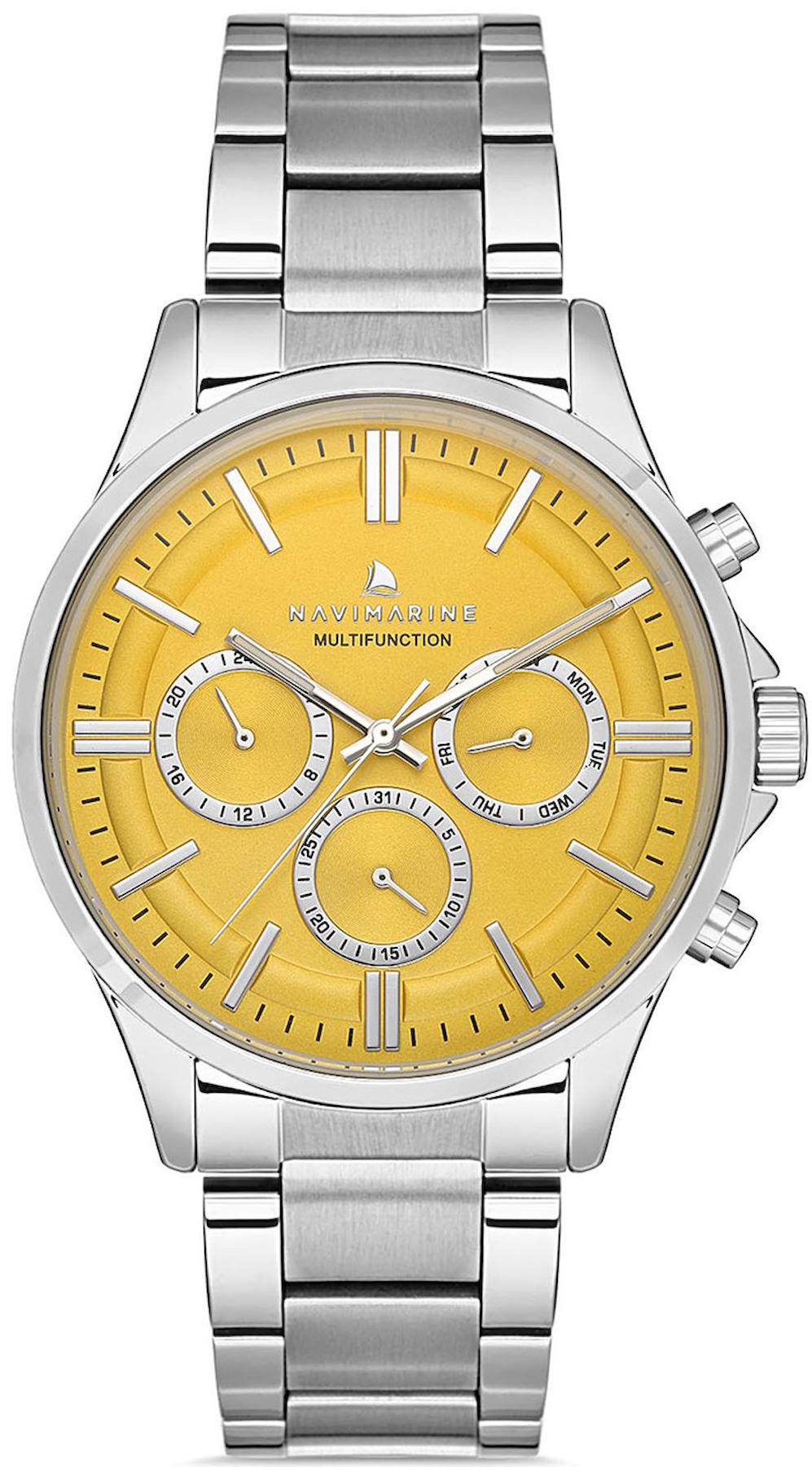Navimarine NM138-03 Takvimli 41 mm Çelik Kordon Analog Kol Saati