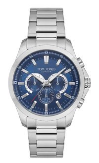 Tom Jones J-1-1275-03 Takvimli 45 mm Çelik Kordon Analog Erkek Kol Saati