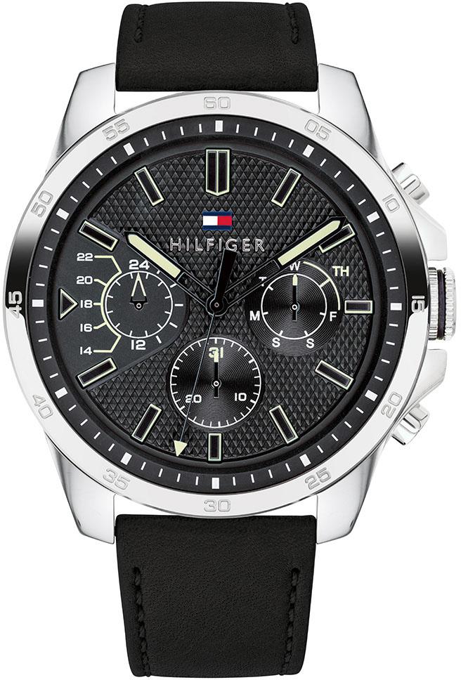Tommy Hilfiger TH1791563 Takvimli 46 mm Siyah Deri Kordon Analog Kol Saati