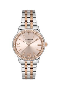 Navimarine NM167-05 34 mm Gri-Rose Gold Çelik Kordon Analog Kol Saati