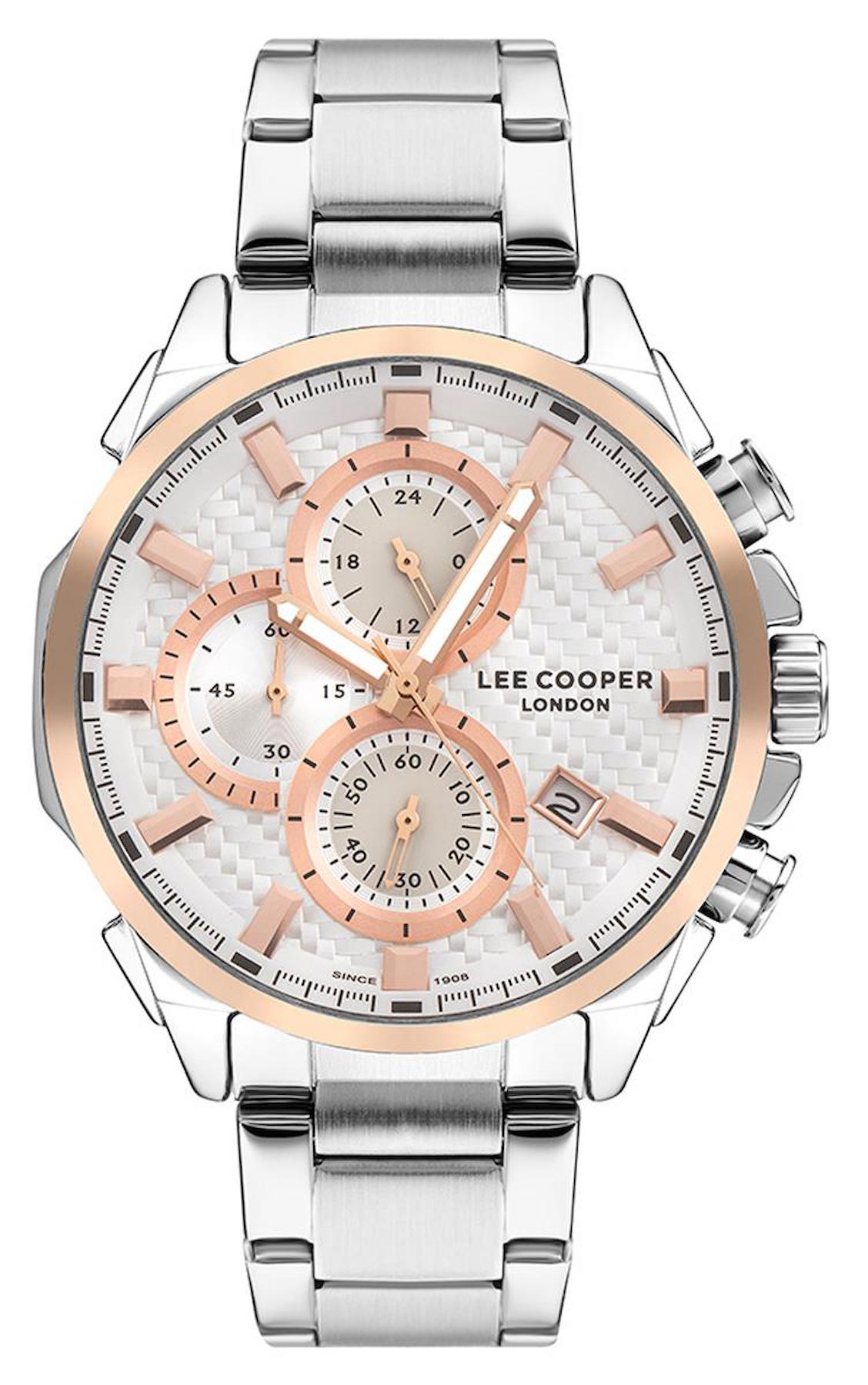 Lee Cooper LC07702.530 Takvimli Metal Kordon Analog Erkek Kol Saati