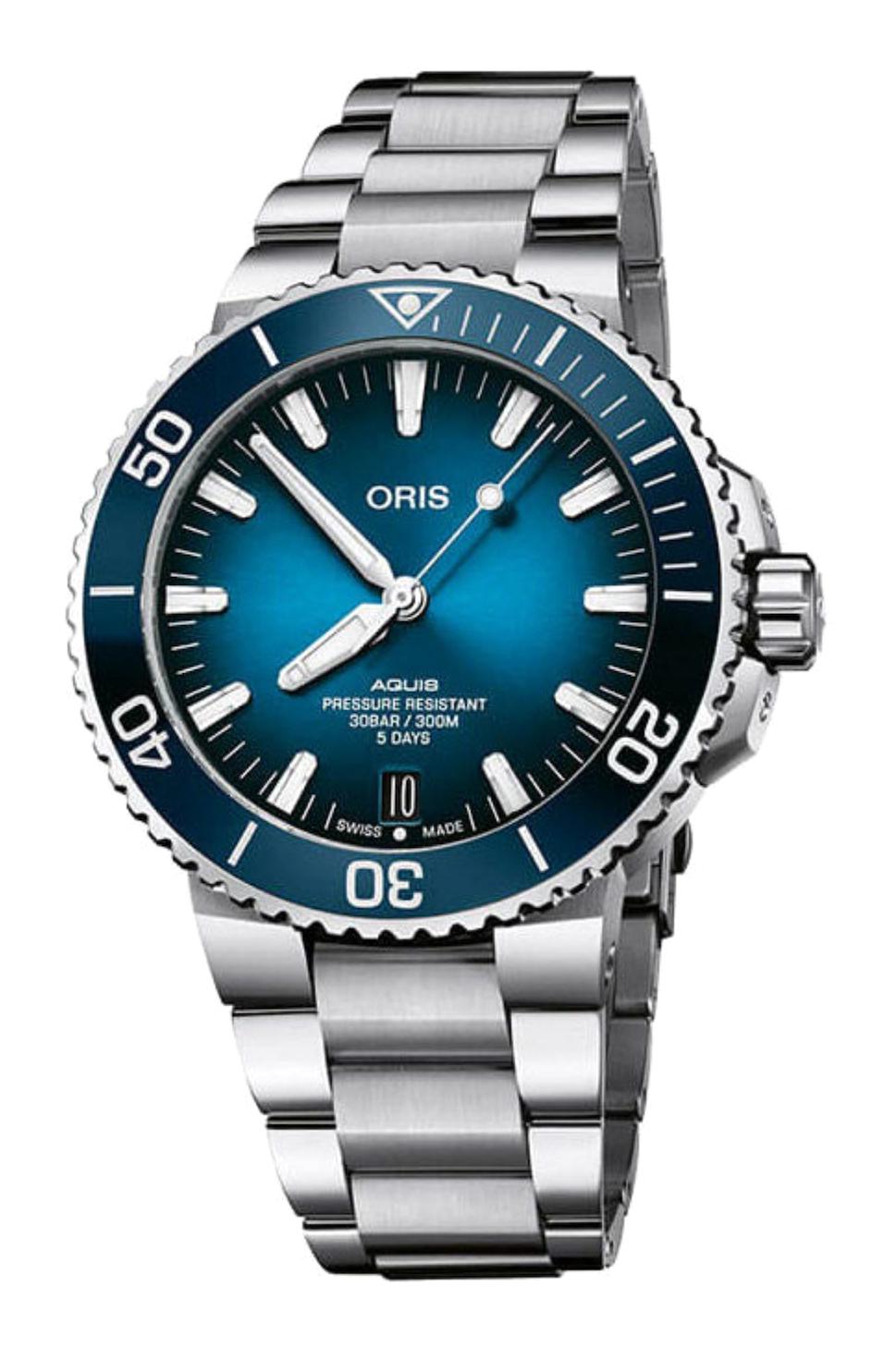 Oris Aquis Date Calibre Takvimli Çelik Kordon Analog Kol Saati