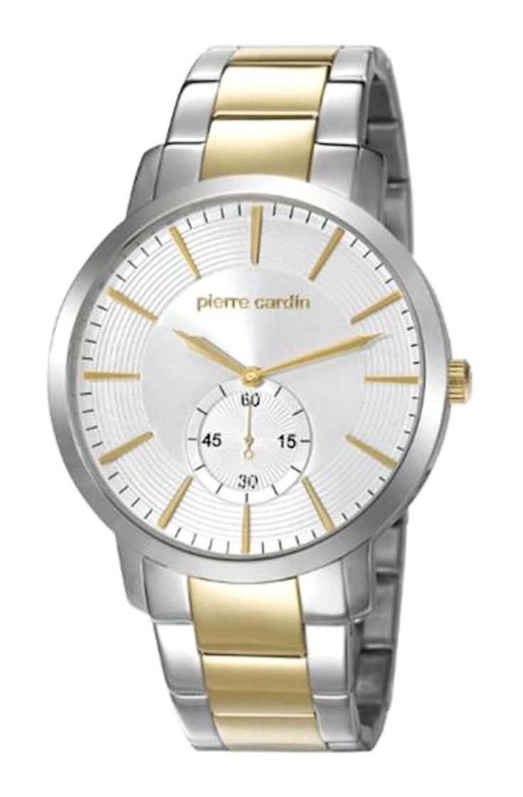Pierre Cardin 106981F08 Takvimli Altın-Çelik Kordon Analog Erkek Kol Saati