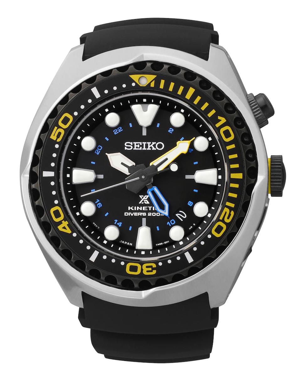 Seiko SUN021P Takvimli Siyah Silikon Kordon Analog Kol Saati